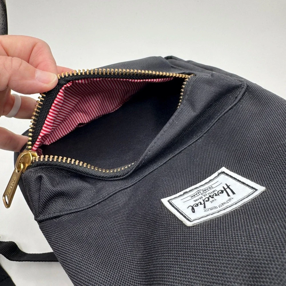 Herschel Supply Co Nova Mini Backpack Black Gold Zipper 10501-00001-OS NWT